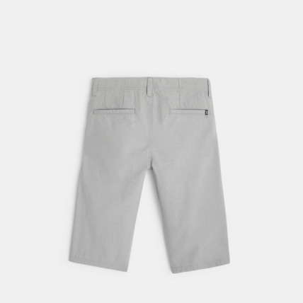 Avis Bermuda long en toile stretch gris garçon OKAIDI 3