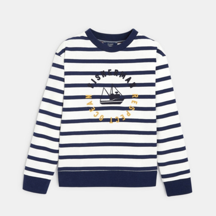 Avis Sweat-shirt marin à message bleu garçon OKAIDI 2