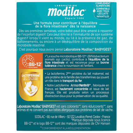 Avis Complément alimentaire Babygest Modilac 2