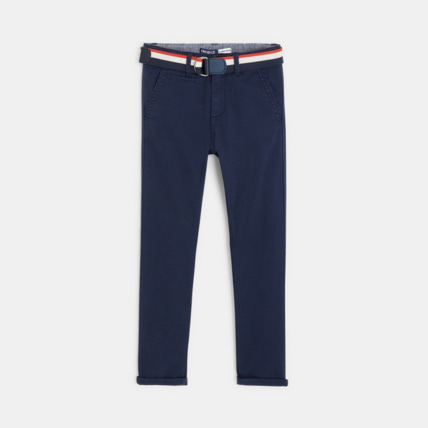 Avis Pantalon chino slim en toile bleu garçon OKAIDI 2