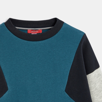 Avis Sweat-shirt colorblock bleu garçon OKAIDI 3