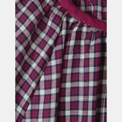Avis Blouse à carreaux irisés violette fille OKAIDI 2