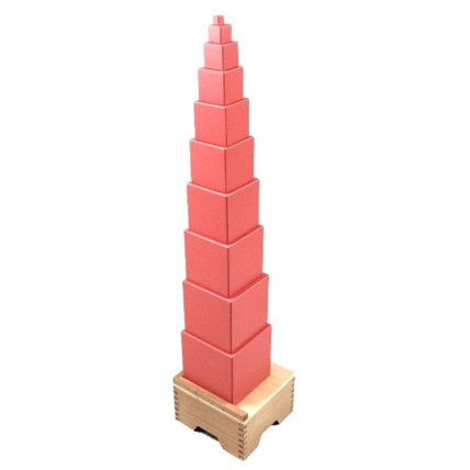 Avis Tour rose et son socle ambiance montessori 1