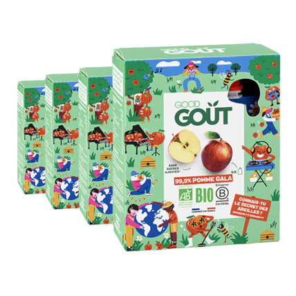 Avis 4 Packs Gourdes Pomme bio Good Goût 1