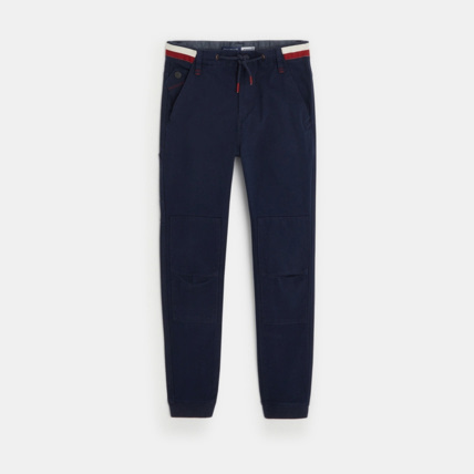 Avis Pantalon en toile et cordon à la taille bleu garçon OKAIDI 2
