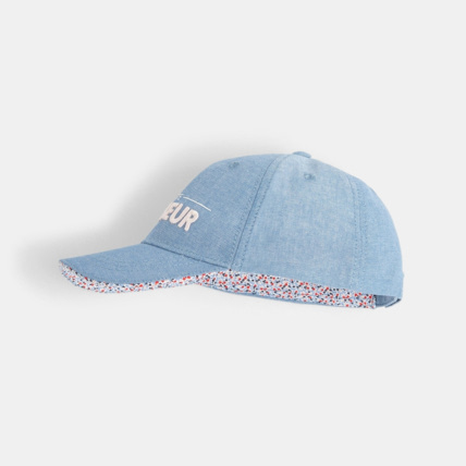 Avis Casquette jean à message brodé 'Porte bonheur' bleue fille OKAIDI 1