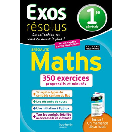 Avis Exos résolus SPECIALITE Maths 1re Hachette Éducation 1