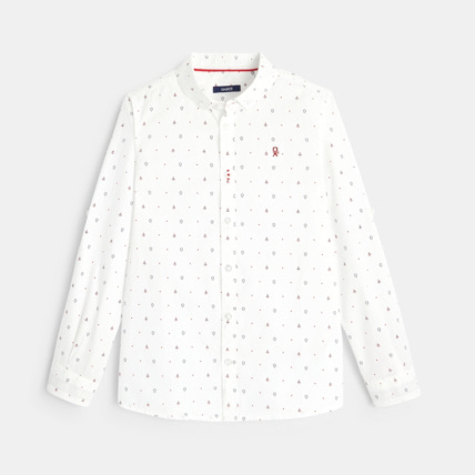 Avis Chemise blanche imprimée sapins garçon OKAIDI 1
