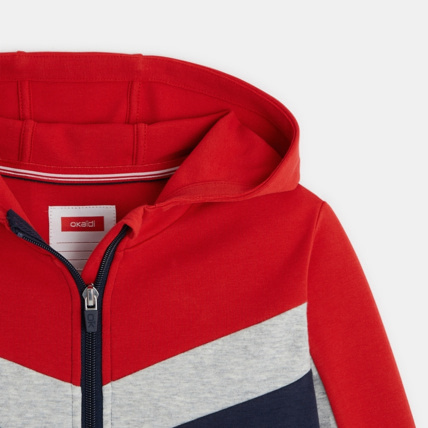 Avis Sweat-shirt 3 couleurs à capuche bleu garçon OKAIDI 3