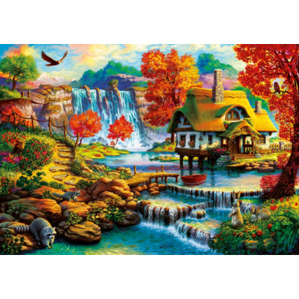 Avis Puzzle Country House by the Water Fall BLUEBIRD PUZZLE 1