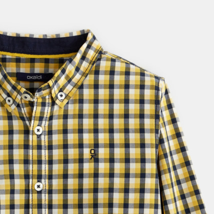 Avis Chemise à carreaux jaune garçon OKAIDI 4