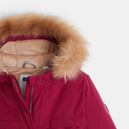 Avis Parka chaude et déperlante à capuche violet fille OKAIDI 3