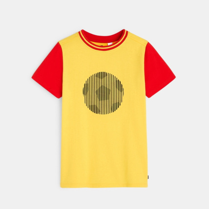 Avis T-shirt spécial fan de foot jaune garçon OKAIDI 1
