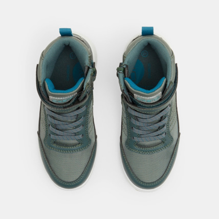 Avis Baskets mid bimatières lacets et scratch vertes garçon OKAIDI 2