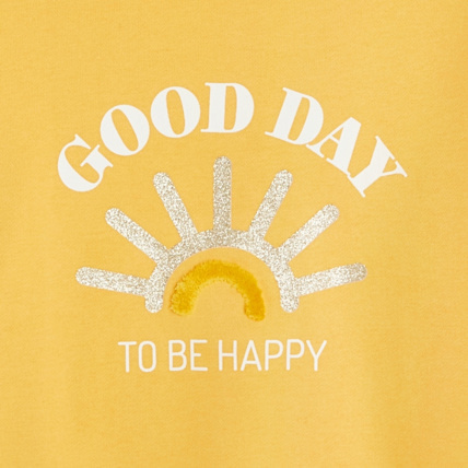 Avis Sweat à message Good Day jaune fille OKAIDI 2