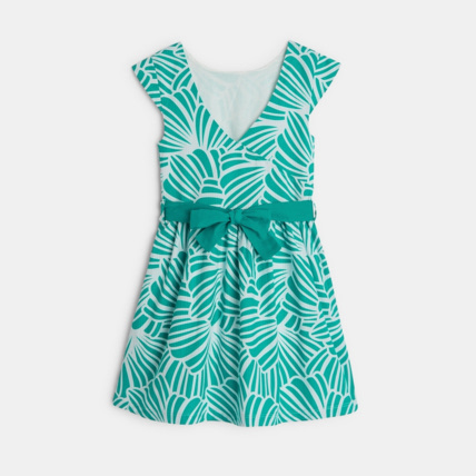 Avis Robe chic imprimée verte fille OKAIDI 3