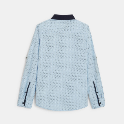Avis Chemise imprimée à col côtelé bleue garçon OKAIDI 2