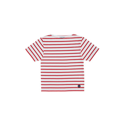 Avis Marinière enfant - coton léger - Blanc/Braise ARMOR-LUX 1