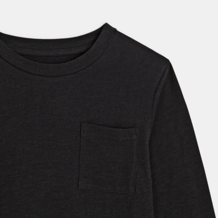 Avis T-shirt uni en coton noir garçon OKAIDI 2