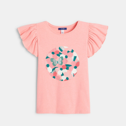 Avis T-shirt à manches volantées rose fille OKAIDI 2