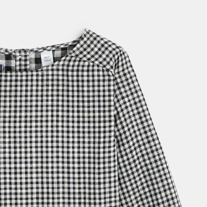 Avis Robe évasée à petits carreaux noire fille OKAIDI 2