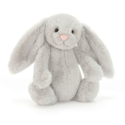 Avis Peluche lapin Bashful Medium - Silver Jellycat 1