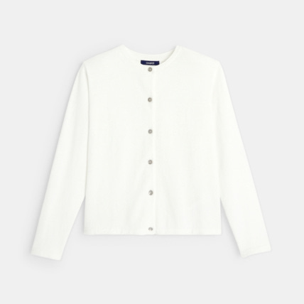Avis Cardigan dos plissé blanc fille OKAIDI 1