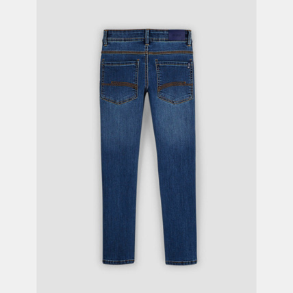 Avis Jean slim hyper extensible bleu garçon OKAIDI 2