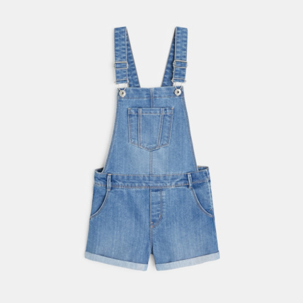 Avis Salopette-short en jean bleue fille OKAIDI 1
