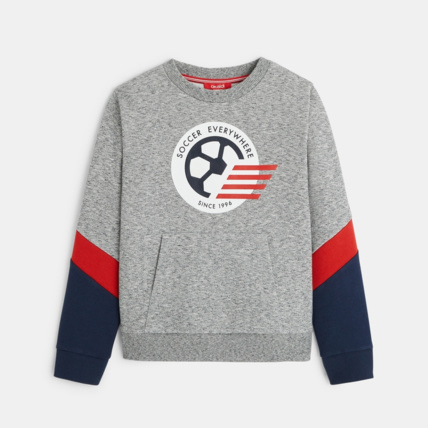 Avis Sweat-shirt style sportswear gris garçon OKAIDI 1