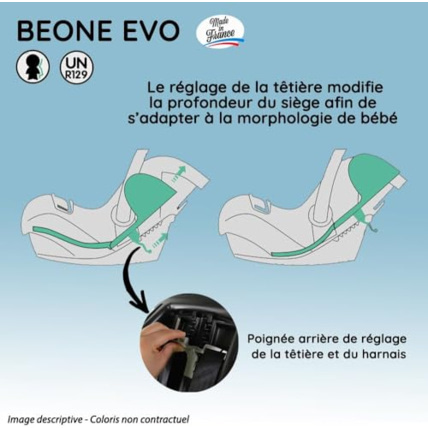 Avis Poussette combinée 3 en 1 GIULIA  + Siège auto BEONE EVO i + Sac à langer, habillage pluie Nania 7