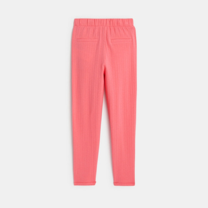 Avis Pantalon carrot en jersey rose fille OKAIDI 3