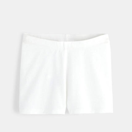 Avis Shorty uni en jersey blanc fille OKAIDI 1