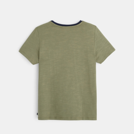 Avis T-shirt flammé monde marin vert garçon OKAIDI 3