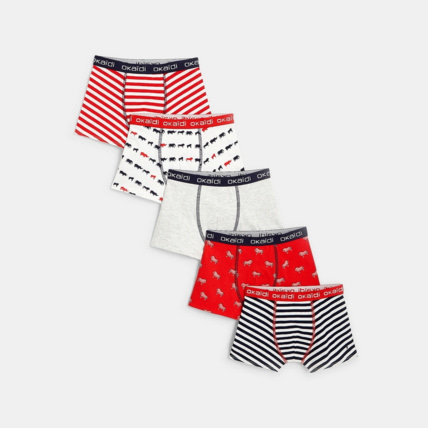 Avis Boxers en jersey (lot de 5) rouge garçon OKAIDI 1