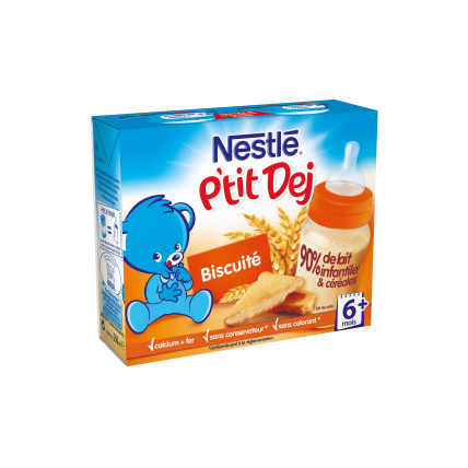 Avis Nestlé P'tit Dej - Brique lait & céréales biscuité NESTLÉ 1