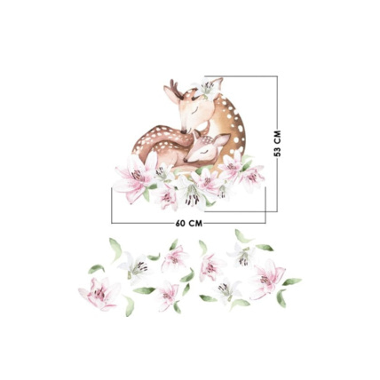 Avis Stickers biche et faon avec lilas Mon Lit Cabane 4