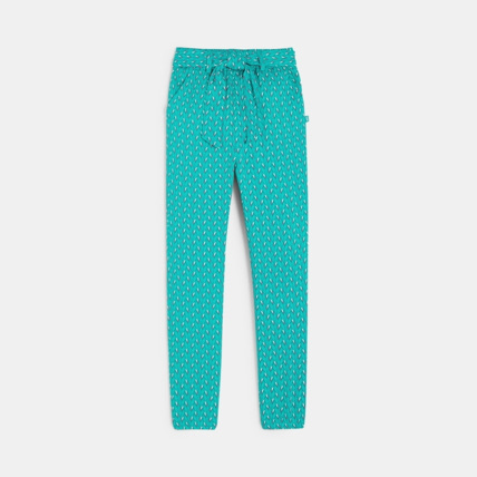 Avis Pantalon fluide imprimé vert fille OKAIDI 1