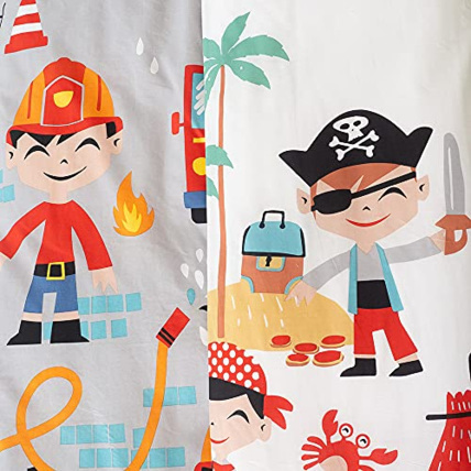 Avis Parure de lit enfant réversible Pompier et pirate CÔTÉ DECO 2