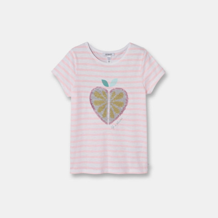 Avis T-shirt à sequins magiques rose fille OKAIDI 1