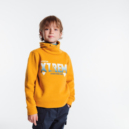 Avis Sweat-shirt à col twisté jaune garçon OKAIDI 1