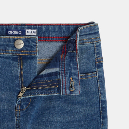 Avis Jean droit hyper stretch bleu garçon OKAIDI 2