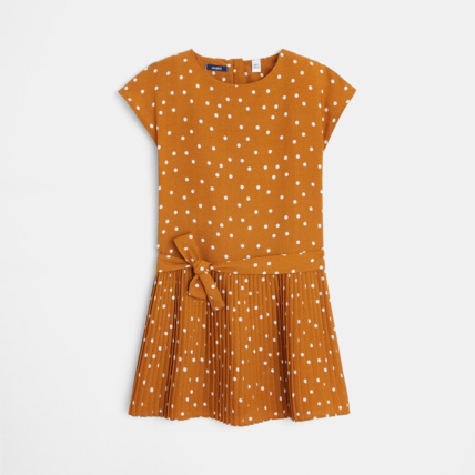 Avis Robe chic à petits pois beige fille OKAIDI 2