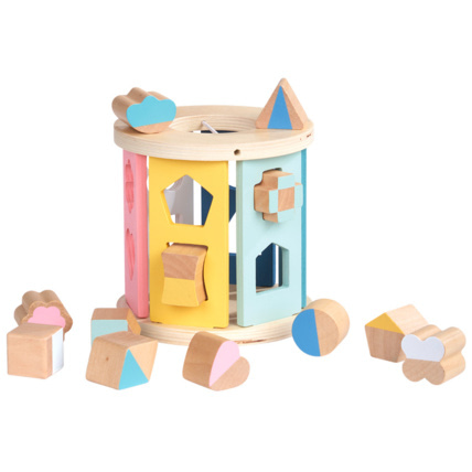 Avis Boîte à formes cylindre en bois Prémaman 1