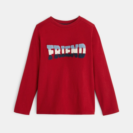 Avis T-shirt manches longues FRIEND rouge garçon OKAIDI 1