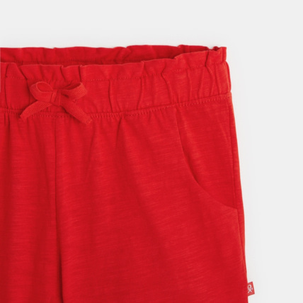 Avis Short en jersey uni rouge fille OKAIDI 3