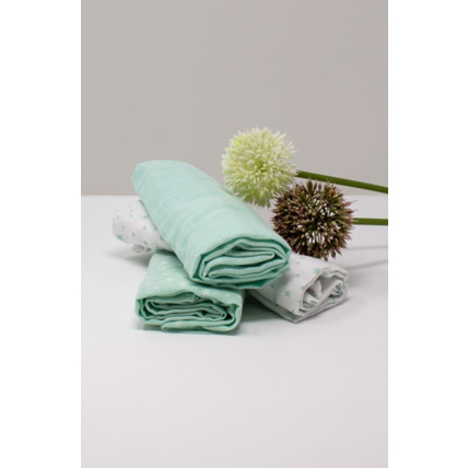 Avis Lot de 3 langes 100% Coton Bio motifs étoiles KADOLIS 3