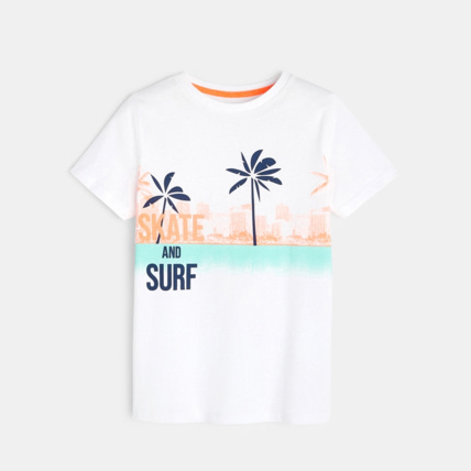 Avis T-shirt à message blanc garçon OKAIDI 2