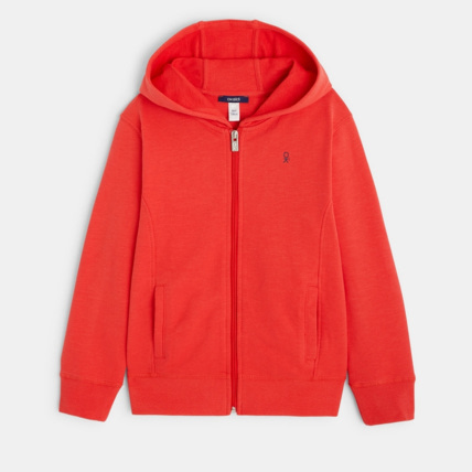 Avis Sweat-shirt uni à capuche rouge garçon OKAIDI 2