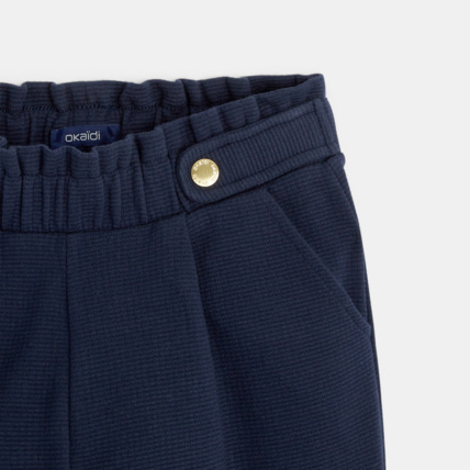 Avis Pantalon côtelé à pinces bleu fille OKAIDI 3